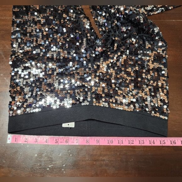 Express Black Sequin Pants - Picture 6 of 10